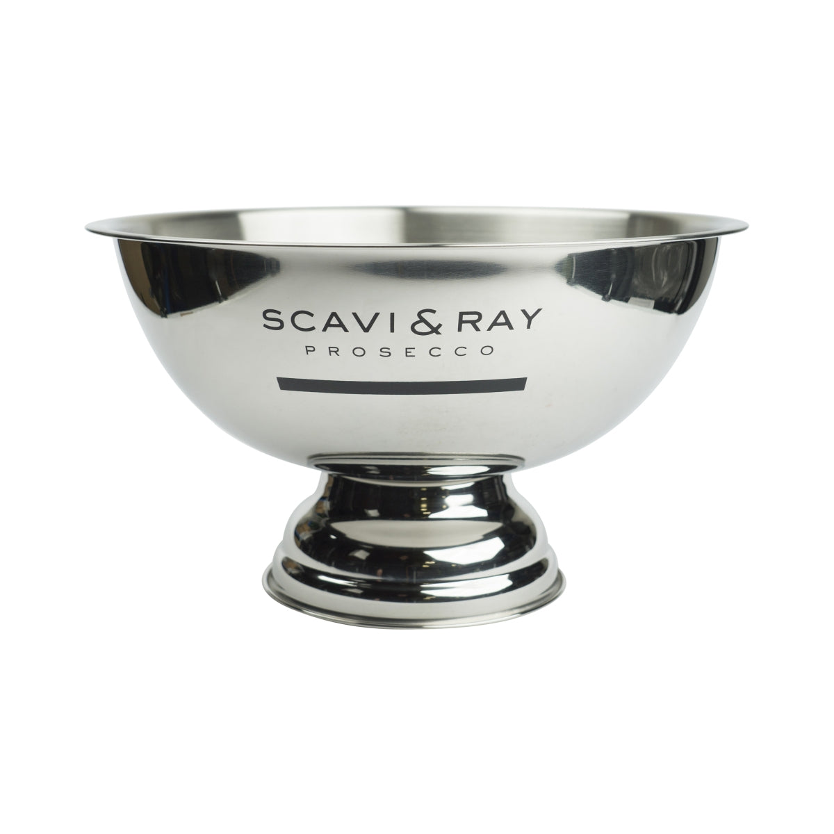 Scavi & Ray Sparkling Wine Cooler Metal Bowl Tub Ice Box Ice Cubes Bottles Silver Cool