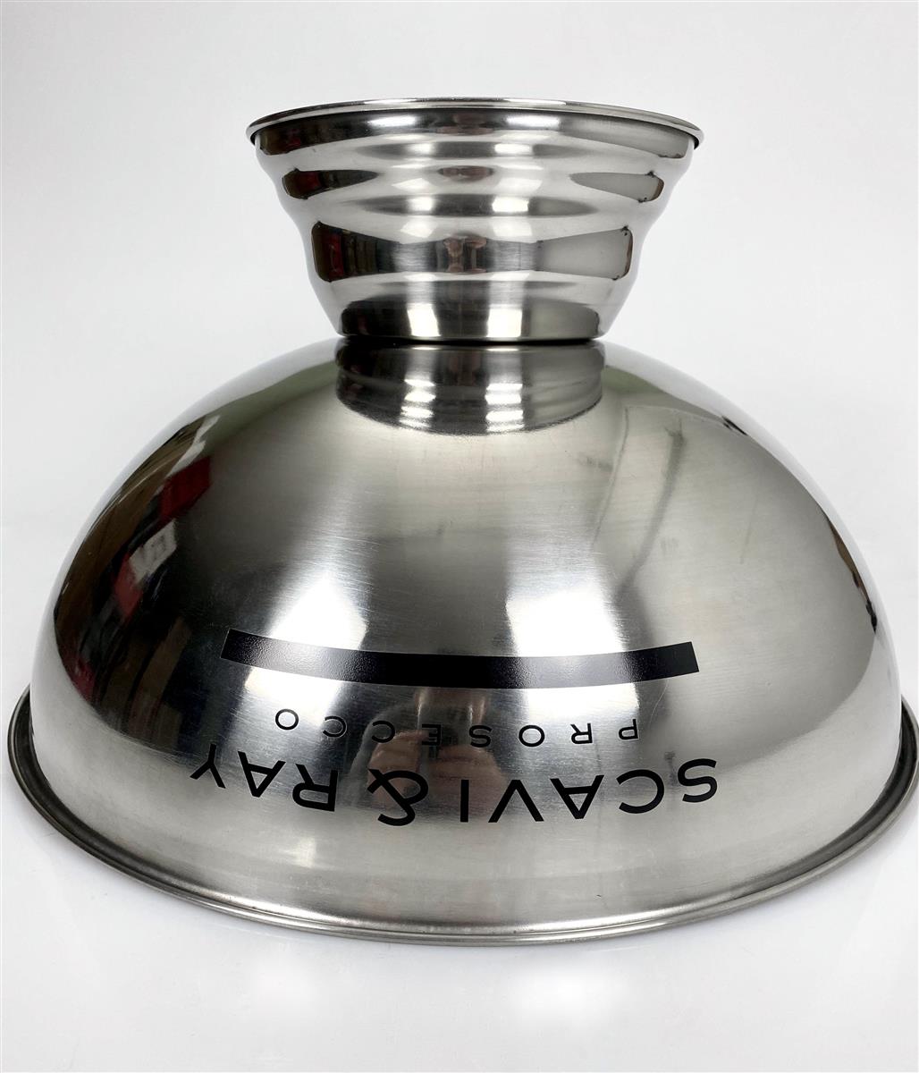 Scavi & Ray Sparkling Wine Cooler Metal Bowl Tub Ice Box Ice Cubes Bottles Silver Cool – View 6
