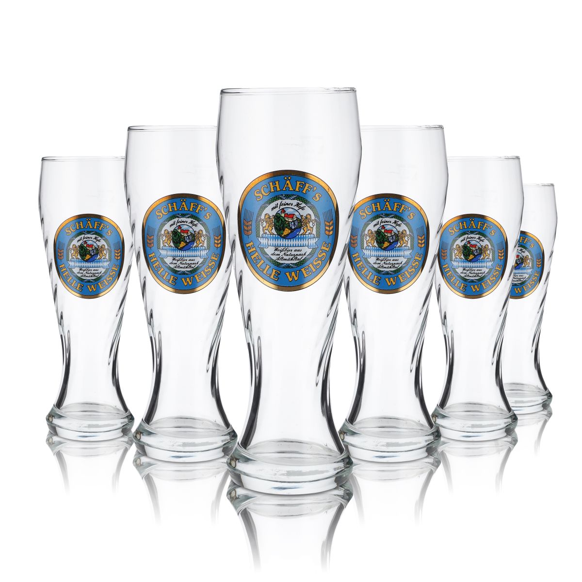 Schäffs wheat beer glass 0,5l Helle Weisse Hefeweizen glasses contour glass brewery