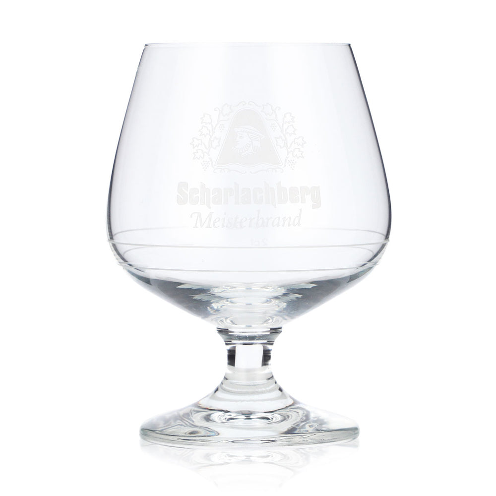 Scharlachberg Cognac Glass 0.15l Swinger Meisterbrand white logo Böckling
