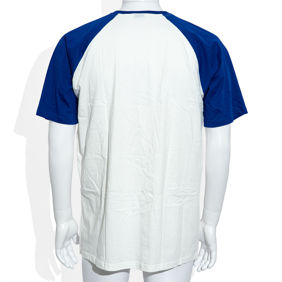 Scherdel Beer Glass White XL V-Neck Blue-Sleeved Cotton T-Shirt – View 3