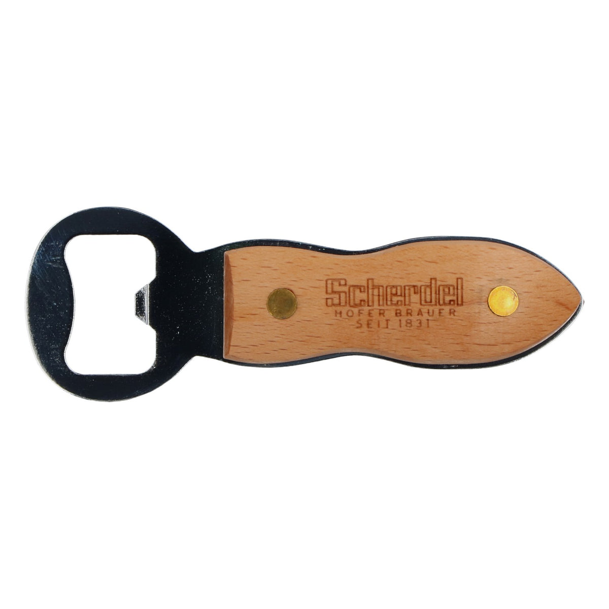 Scherdel Beer Retro Bottle Opener, Cap Opener, Wooden – View 2