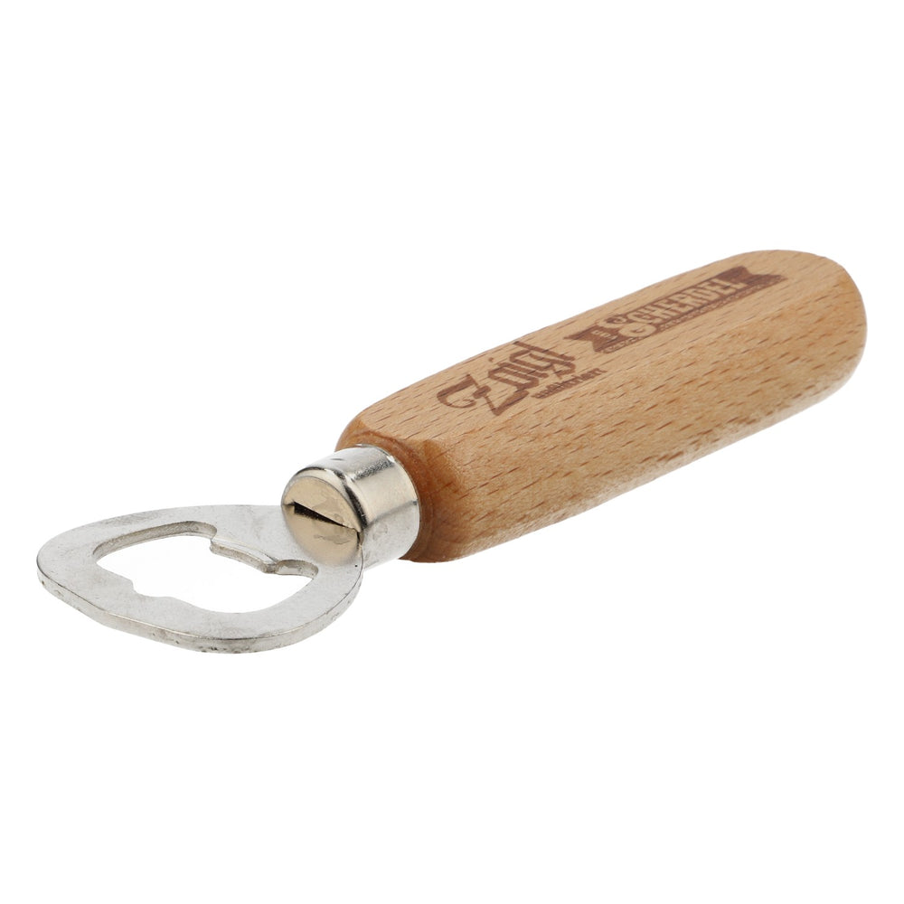 Scherdel Beer Retro Bottle Opener and Cap Opener, Wood Unfiltered Zoigl