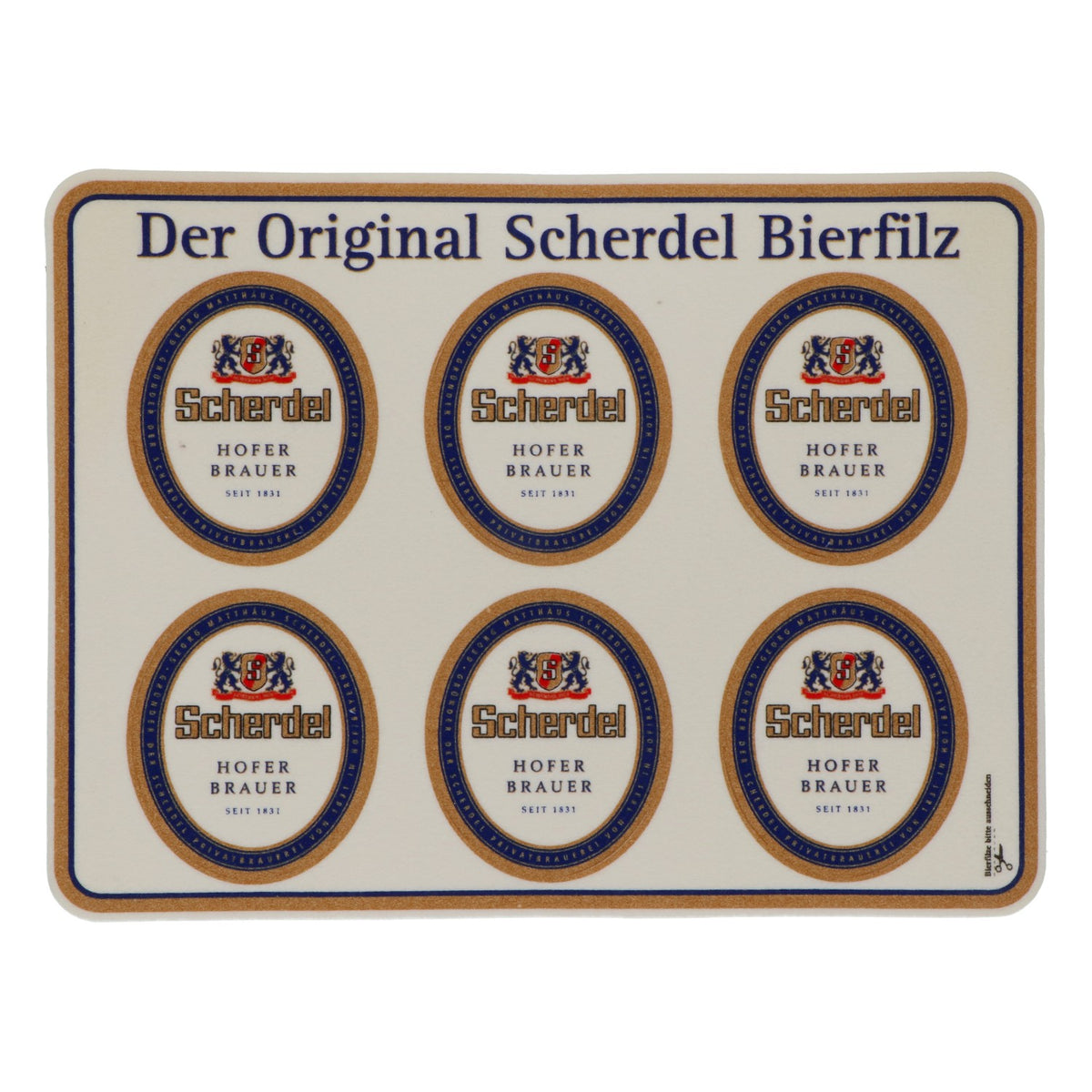 Scherdel beer coasters Beer mats Beer coasters for cutting out