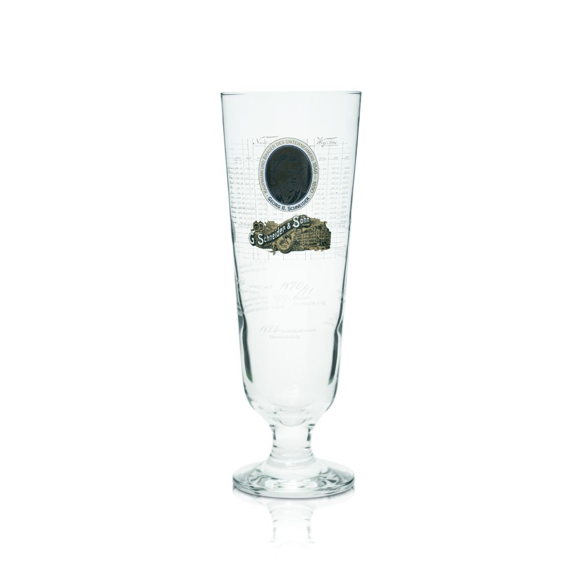 Schneider Weisse beer glass 0.5l special edition Georg II brewery glasses
