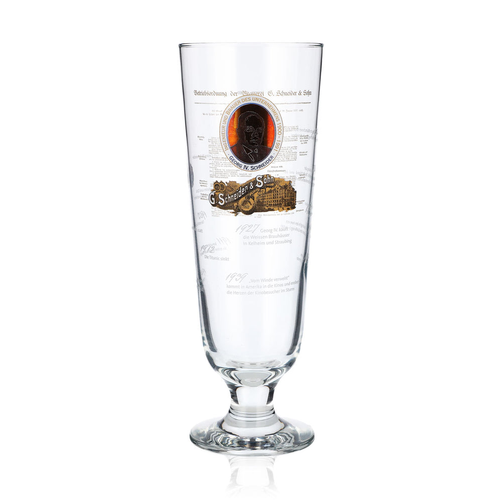 Schneider Weisse beer glasses, 0.5 l, special edition Georg IV Sahm