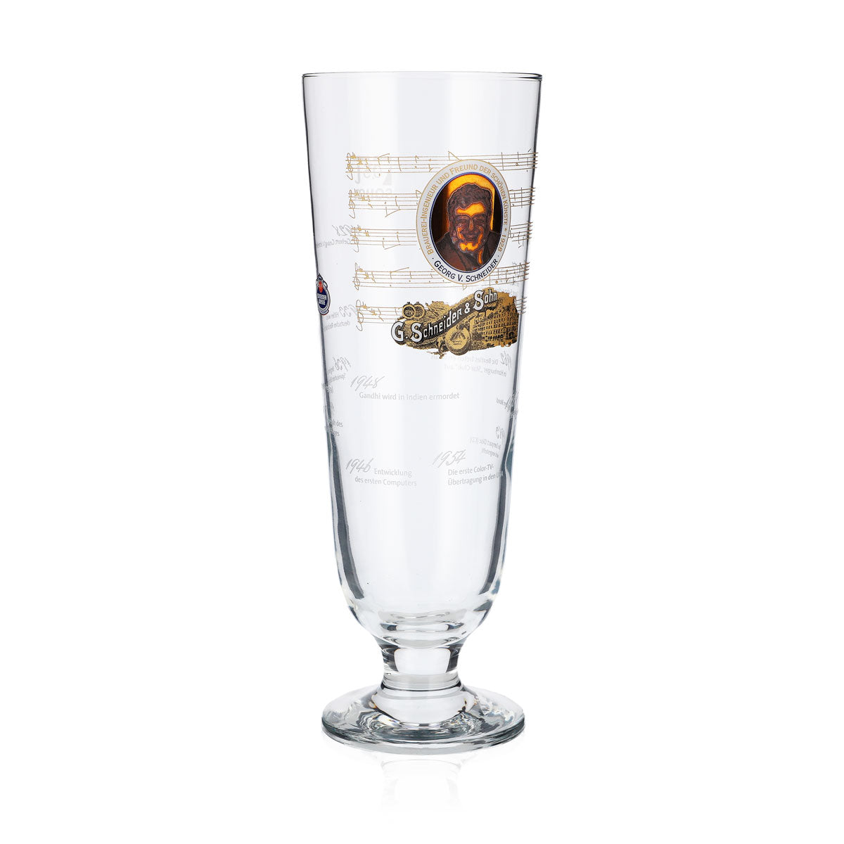 Schneider Weisse beer glasses, 0.5 l, special edition Georg V Sahm – View 2