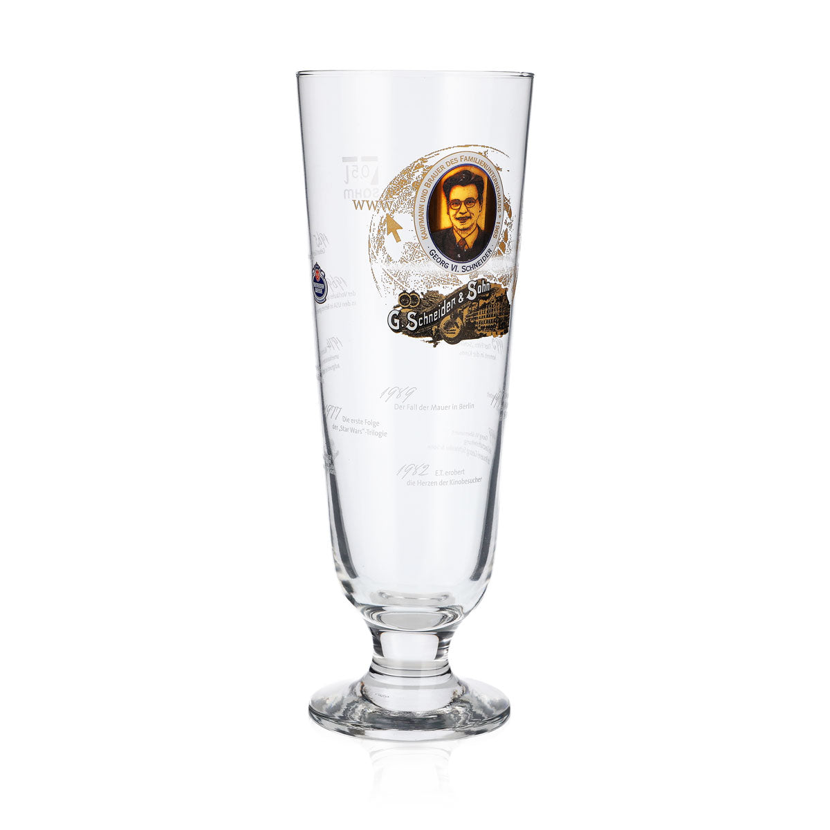 Schneider Weisse beer glasses, 0.5 l, special edition, Georg VI Sahm – View 2