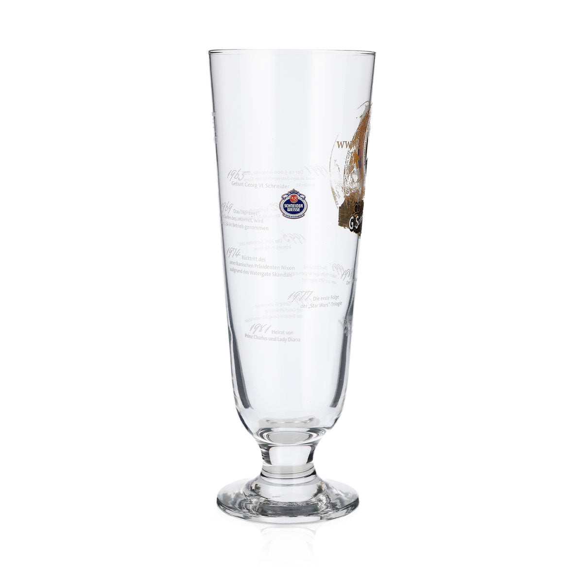 Schneider Weisse beer glasses, 0.5 l, special edition, Georg VI Sahm – View 3