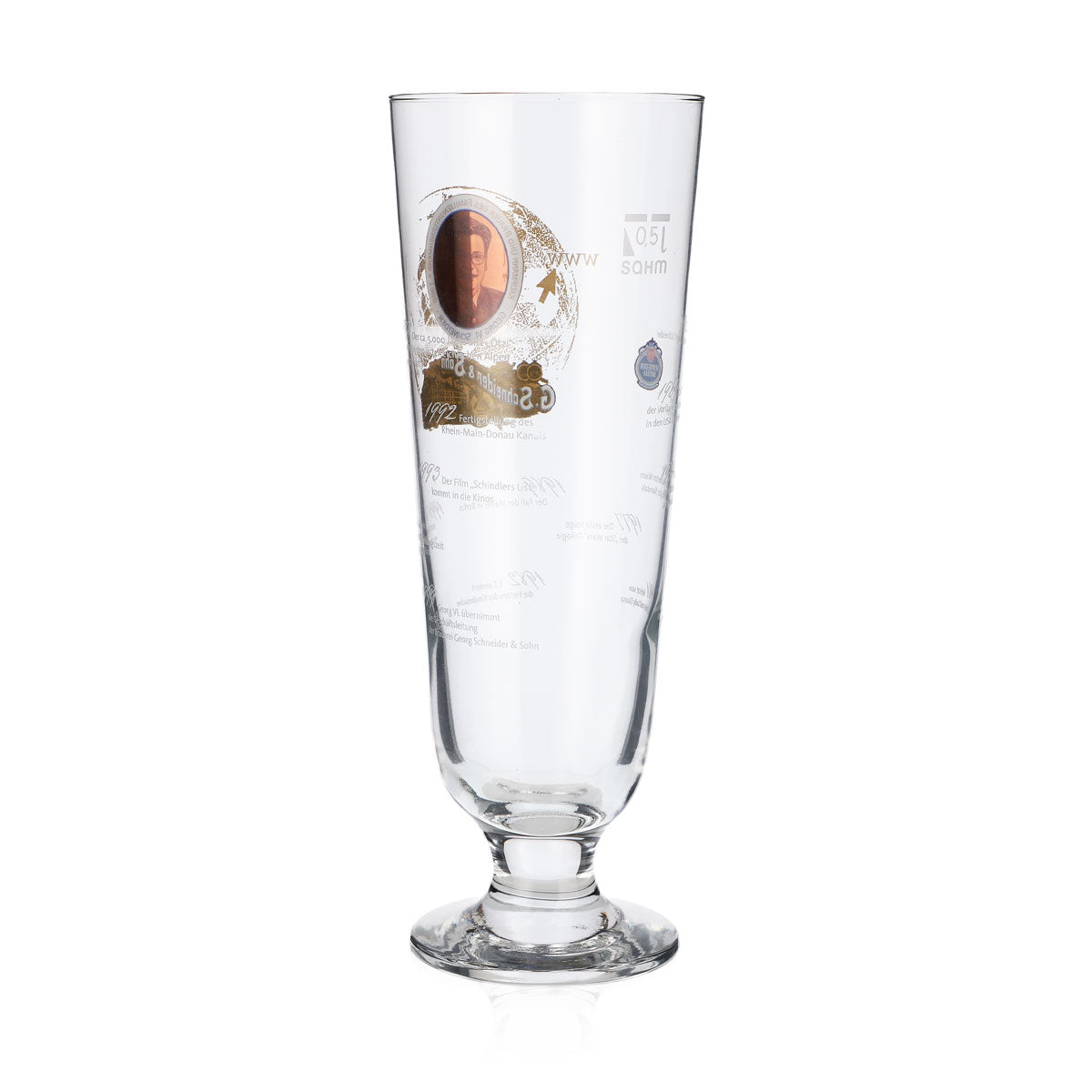 Schneider Weisse beer glasses, 0.5 l, special edition, Georg VI Sahm – View 4