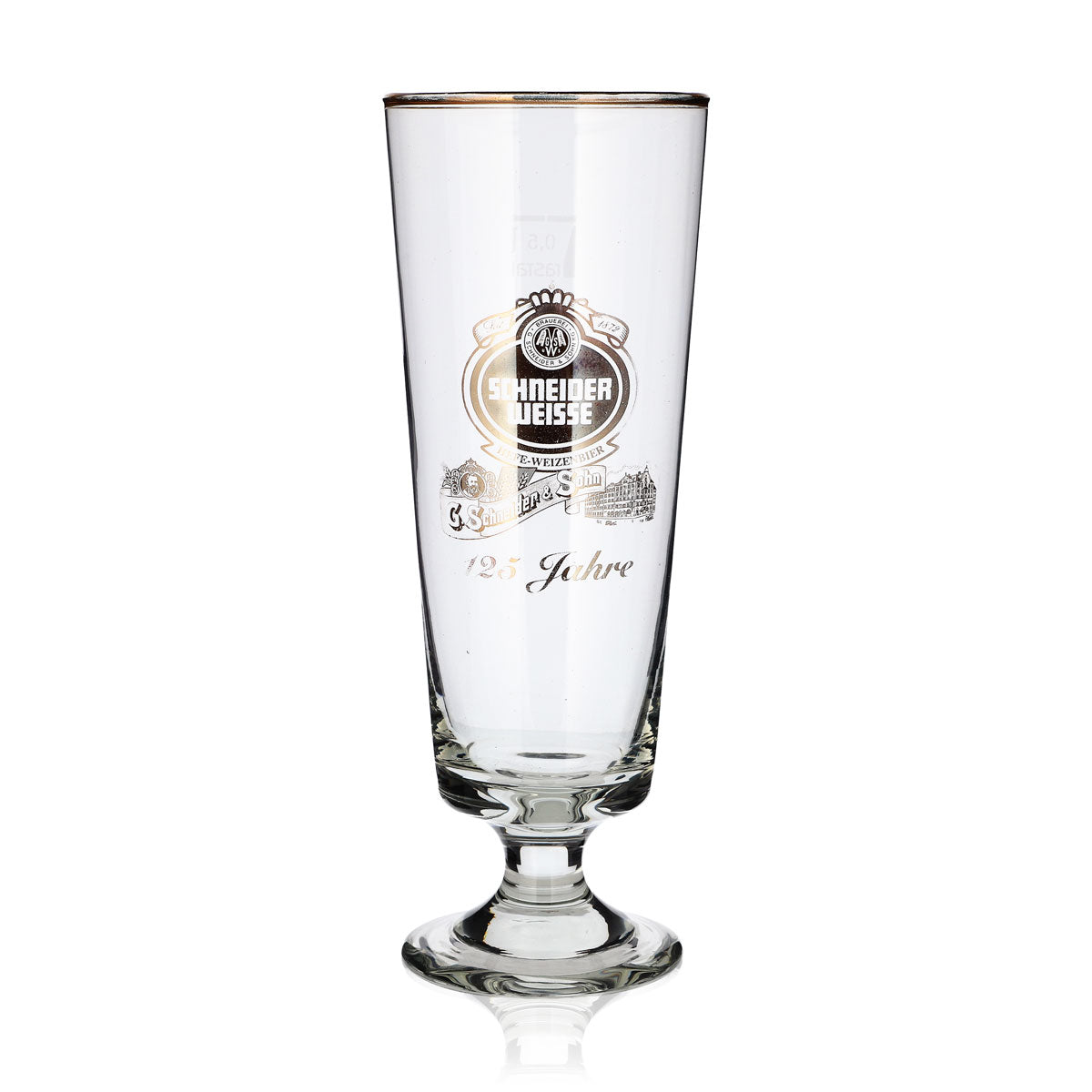 Schneider Weisse Glass 0.5l Antique Cup 125th Anniversary Special Edition Collector's Glasses