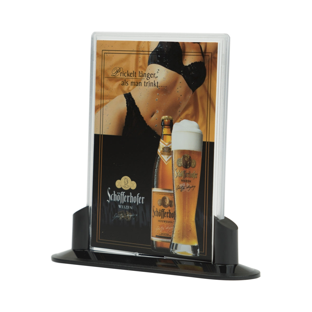 Schöfferhofer table stand menu card holder display advertising gastro pub
