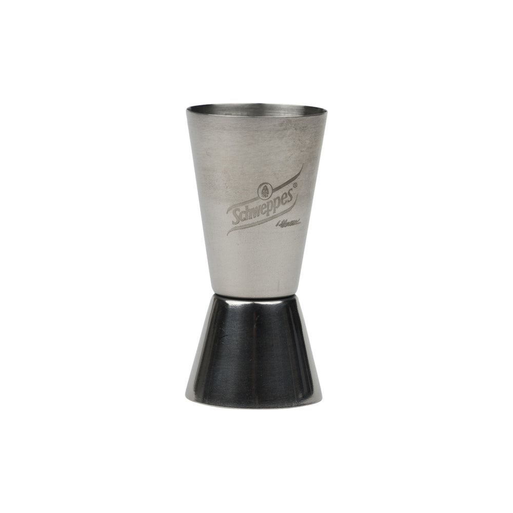Schweppes Jigger Measuring Cup Silver Stainless Steel Calibrated Bartender Accessories Measure Cup
