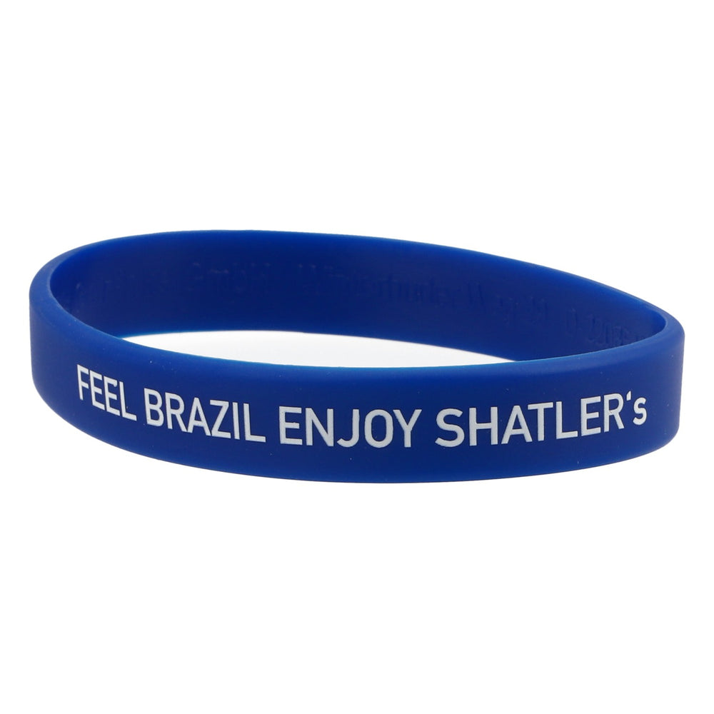 Shatler's bracelet Friendship bracelet Rubber Blue "Enjoy Shatler's"