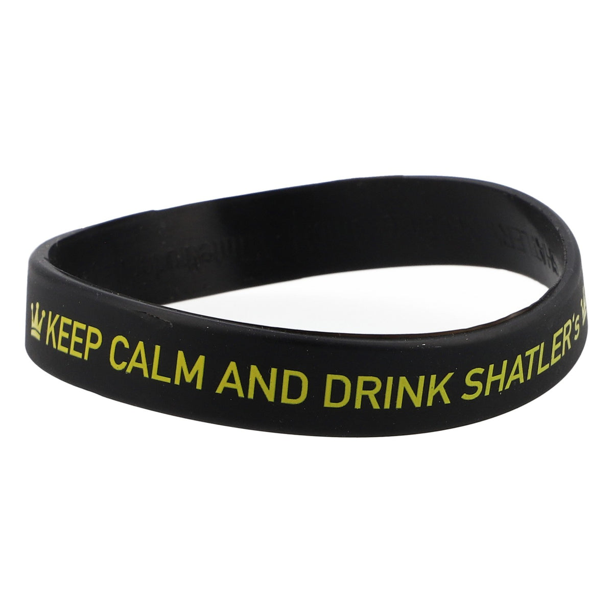 Shatler's bracelet Friendship bracelet Rubber Black "Keep calm and drink Shatler's"