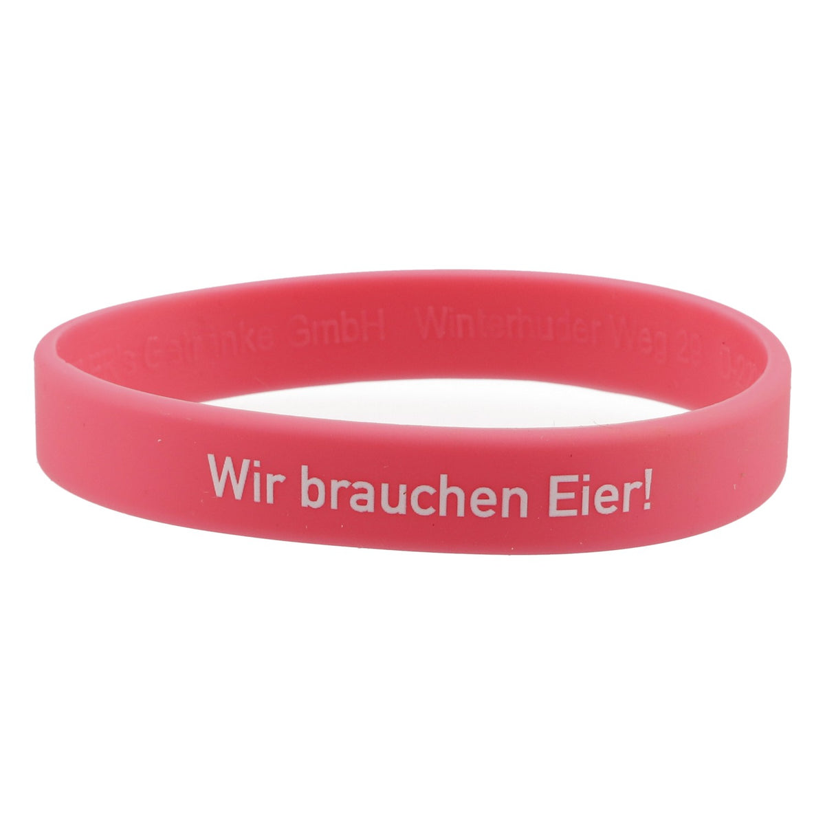 Shatler's bracelet Friendship bracelet Rubber Pink "We need eggs"