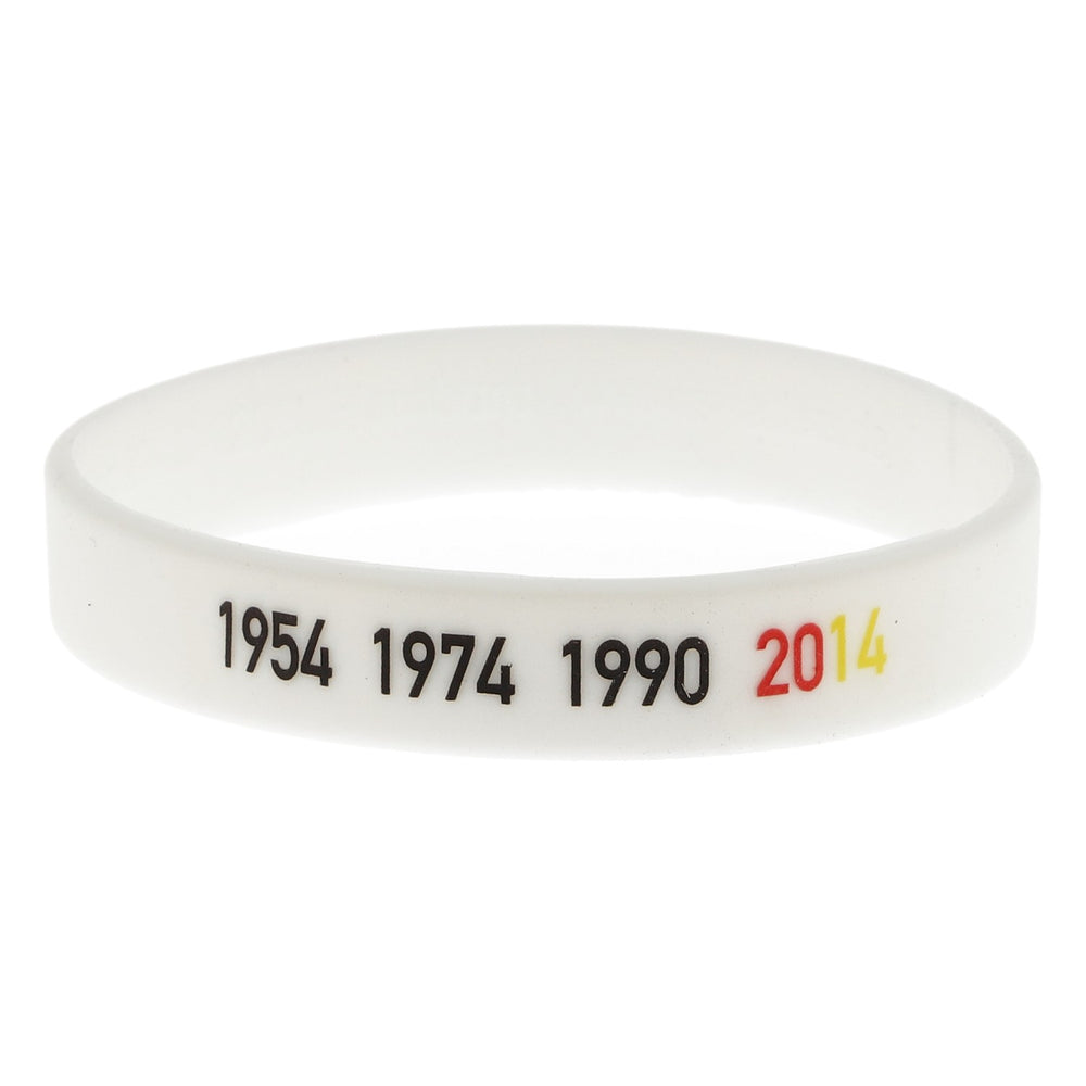 Shatler's bracelet Friendship bracelet Rubber White "1954 1974 1990 2014"