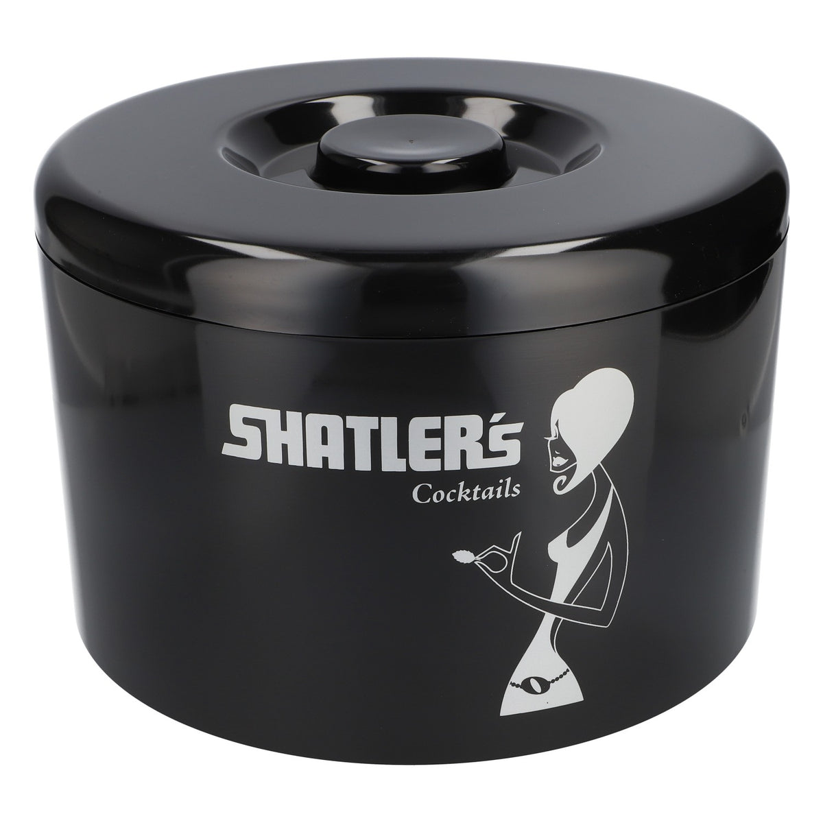 Shatler's Cooler Ice Cube Container Icecube Black Ice Box Round 10l