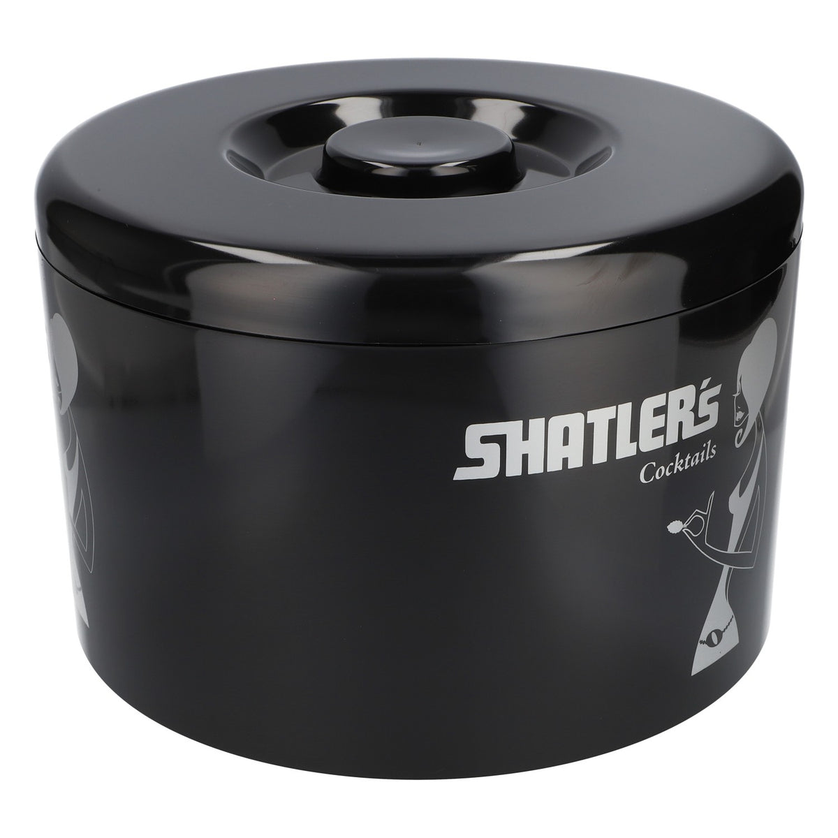 Shatler's Cooler Ice Cube Container Icecube Black Ice Box Round 10l – View 2