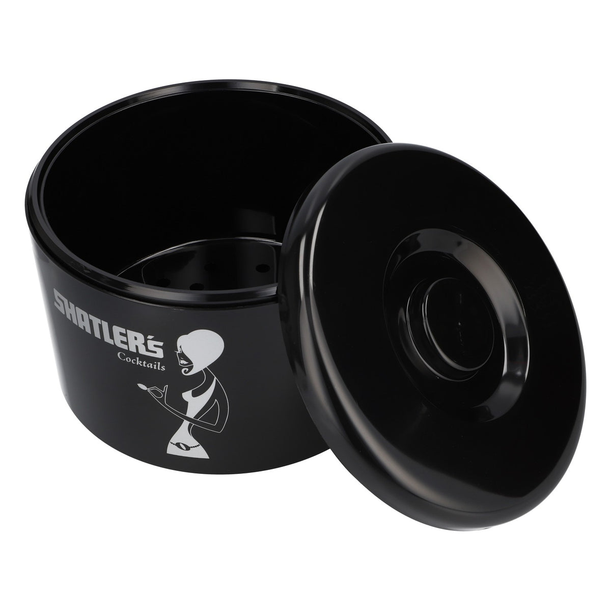 Shatler's Cooler Ice Cube Container Icecube Black Ice Box Round 10l – View 4