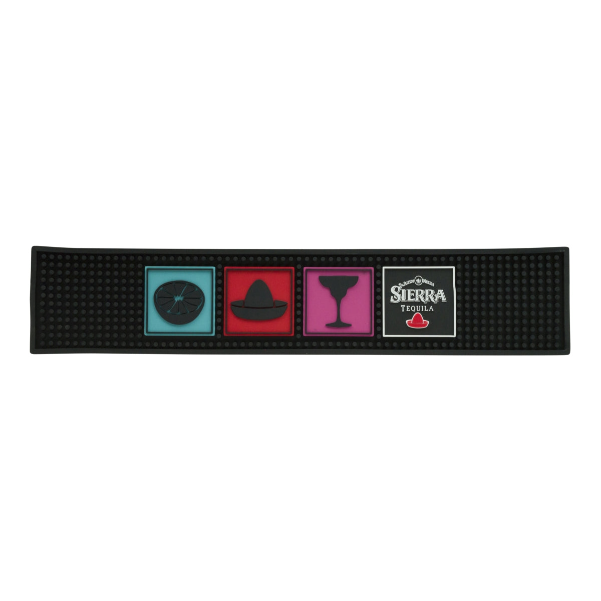 Sierra Tequila Bar Mat Drain Mat Bar Accessories Black Colorful 49.5x10