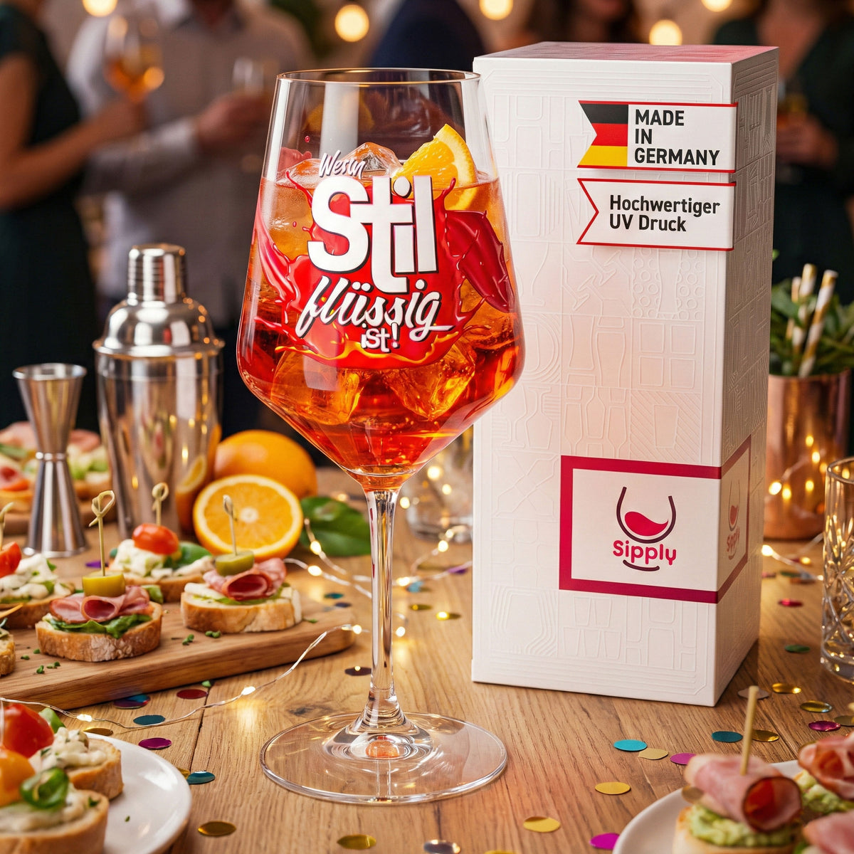 Sipply Summer Vibes aperitif glass with slogan When style is liquid! 0.5 l – View 2