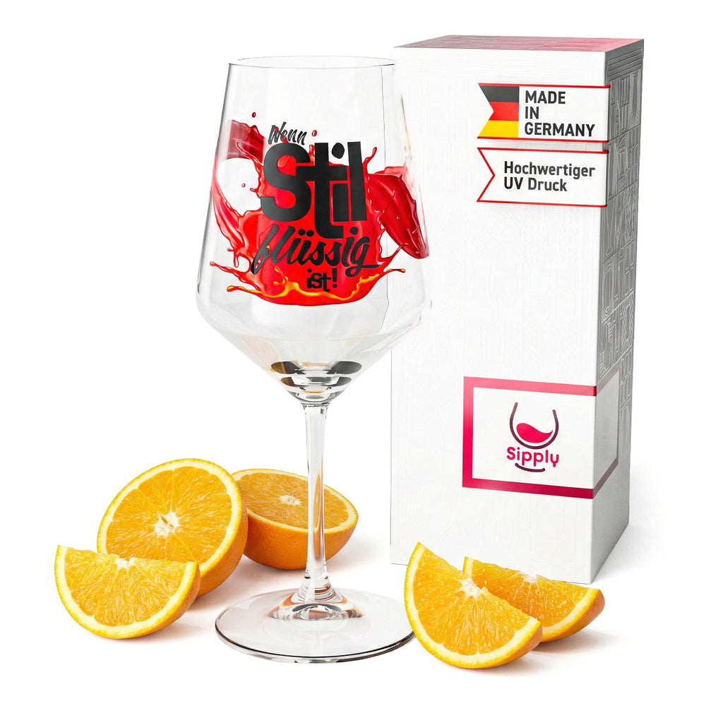 Sipply Summer Vibes aperitif glass with slogan When style is liquid! 0.5 l