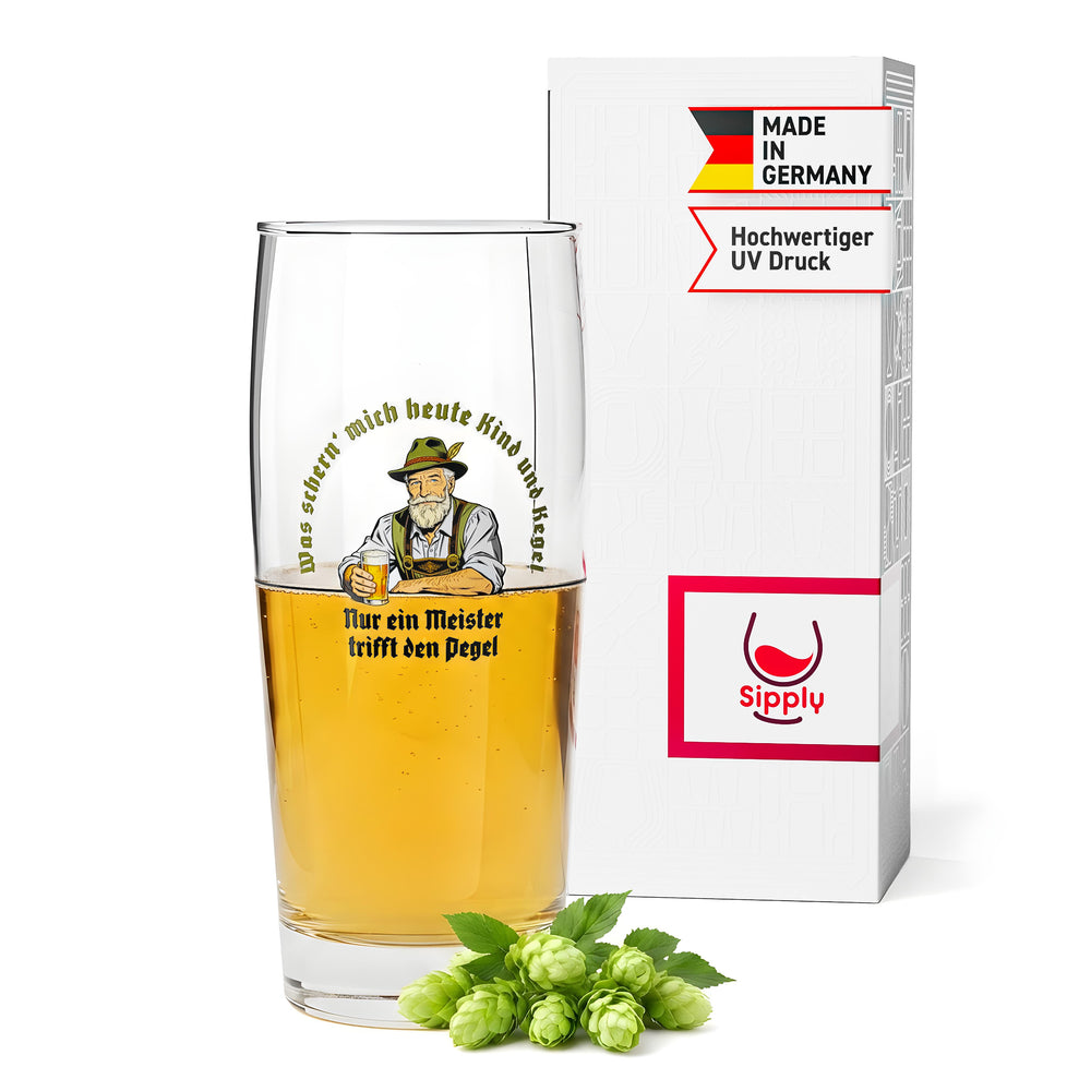 Sipply Beer Glass SETTING THE TABLE Meister Willibecher 0.5 L - The Fun Social Media Trend