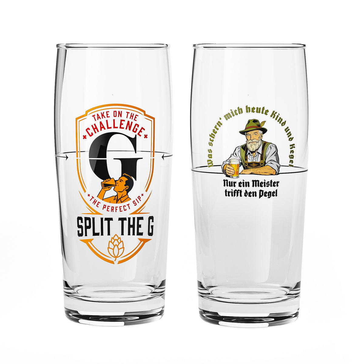 Sipply Beer Glass SPLIT THE G meets SETTING THE TABLE 2-piece Set Willibecher 0.5 L – View 2