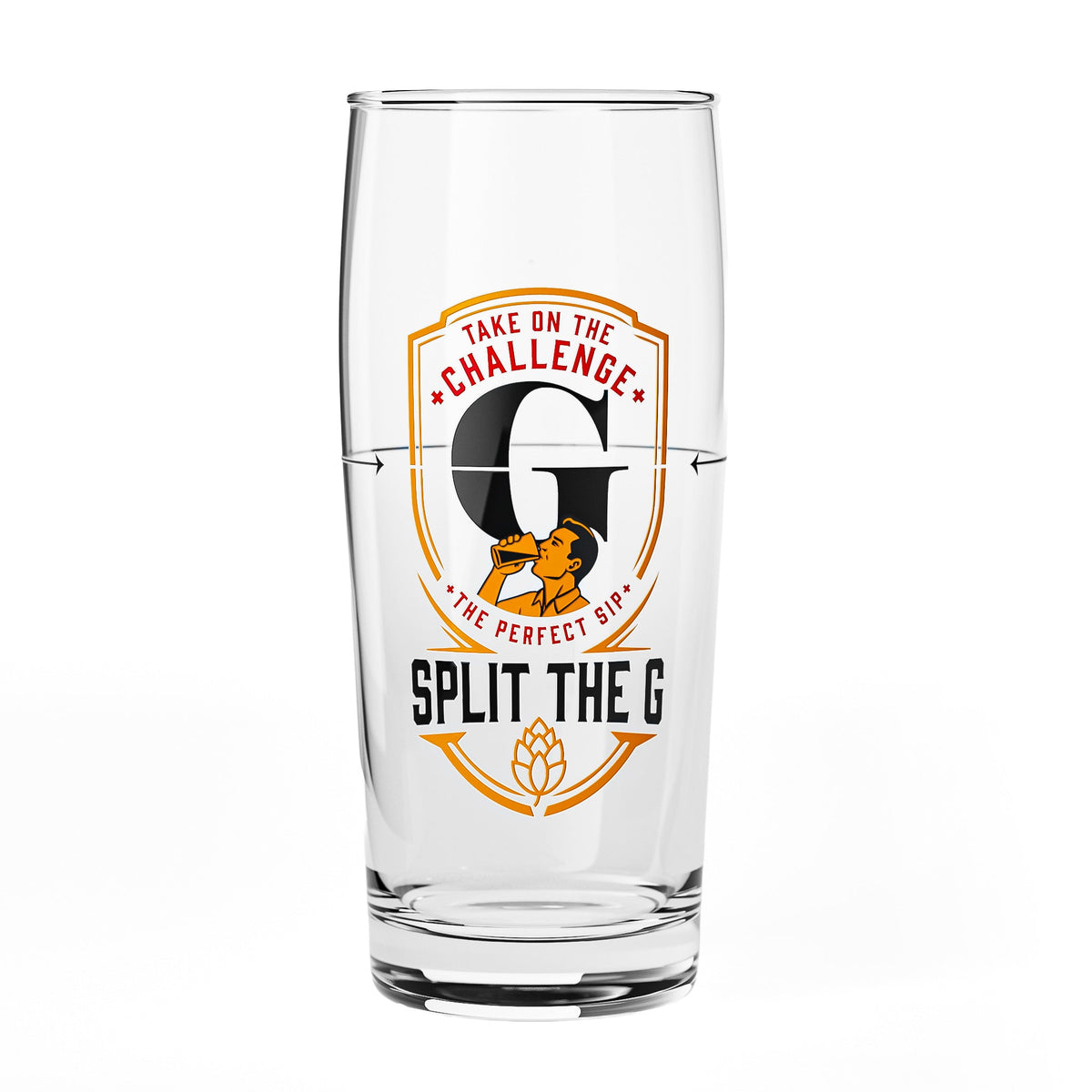 4 Sipply Beer Glasses "SPLIT THE G Take on the Challenge" 0.5 L – View 2