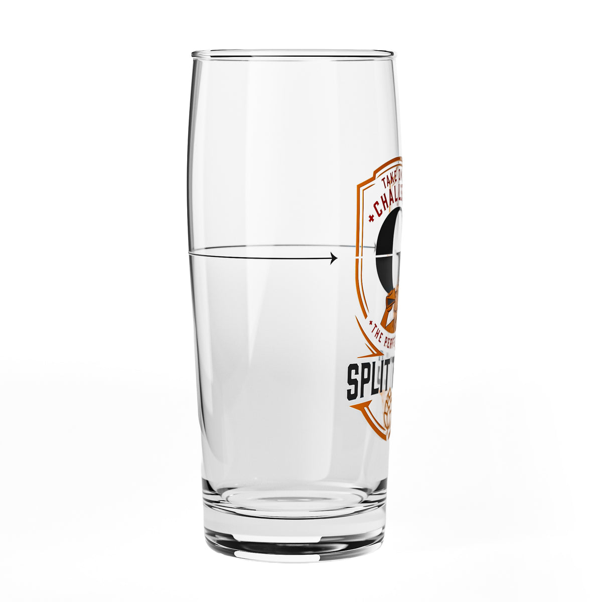 Sipply Beer Glass SPLIT THE G Take on the Challenge Willibecher 0.5 L - The Fun Social Media Trend – View 3