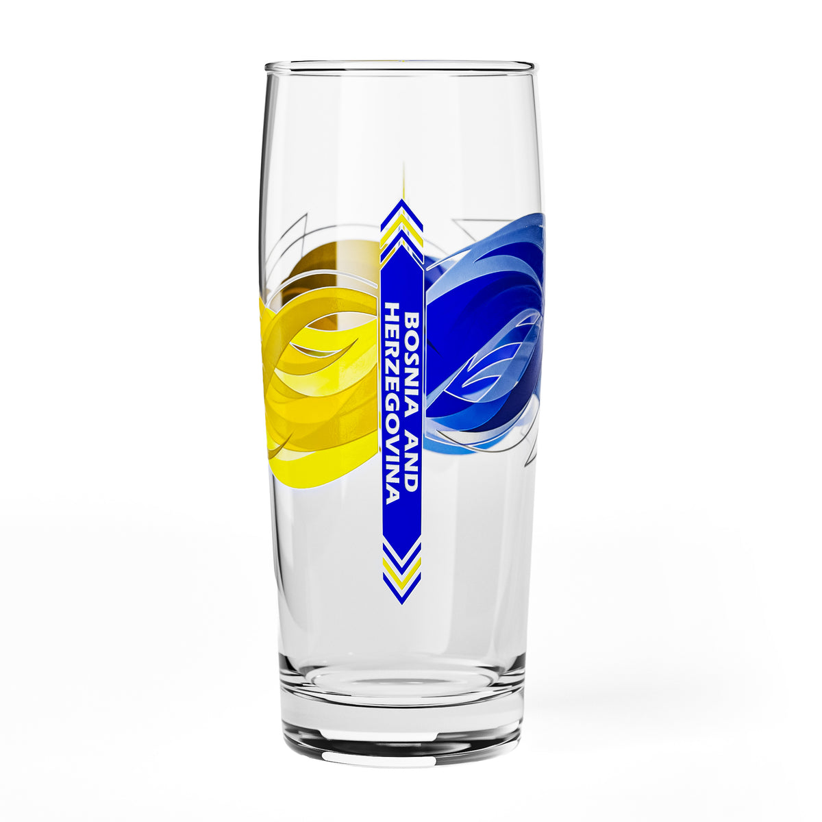 Sipply Willibecher Beer Glass, 0.5 L, Featuring the Flag of Bosnia and Herzegovina – View 2