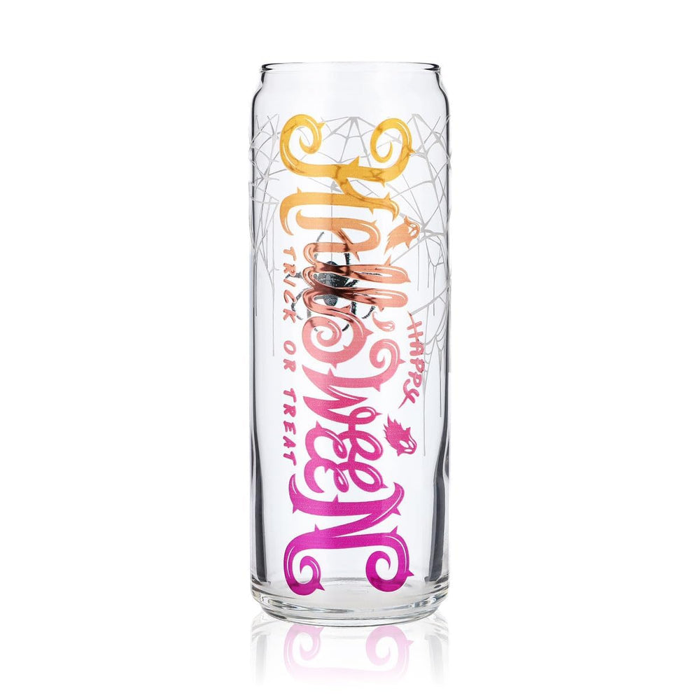 Sipply Drinking Glass with Halloween Spider Motif as UV Print Can Glass 370ml