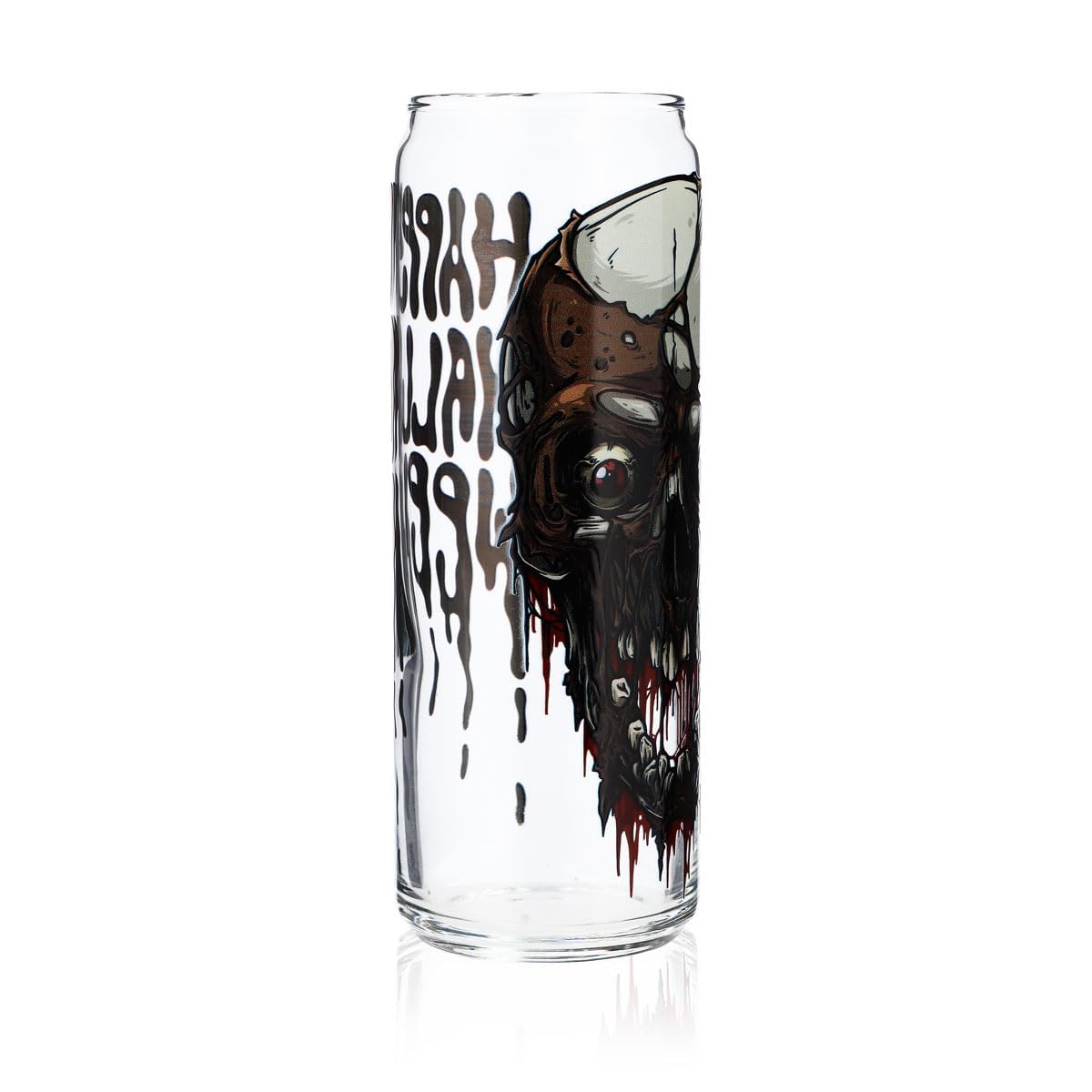 Sipply Drinking Glass with Halloween Skull XL Motif as UV Print Can Glass 370ml – View 2