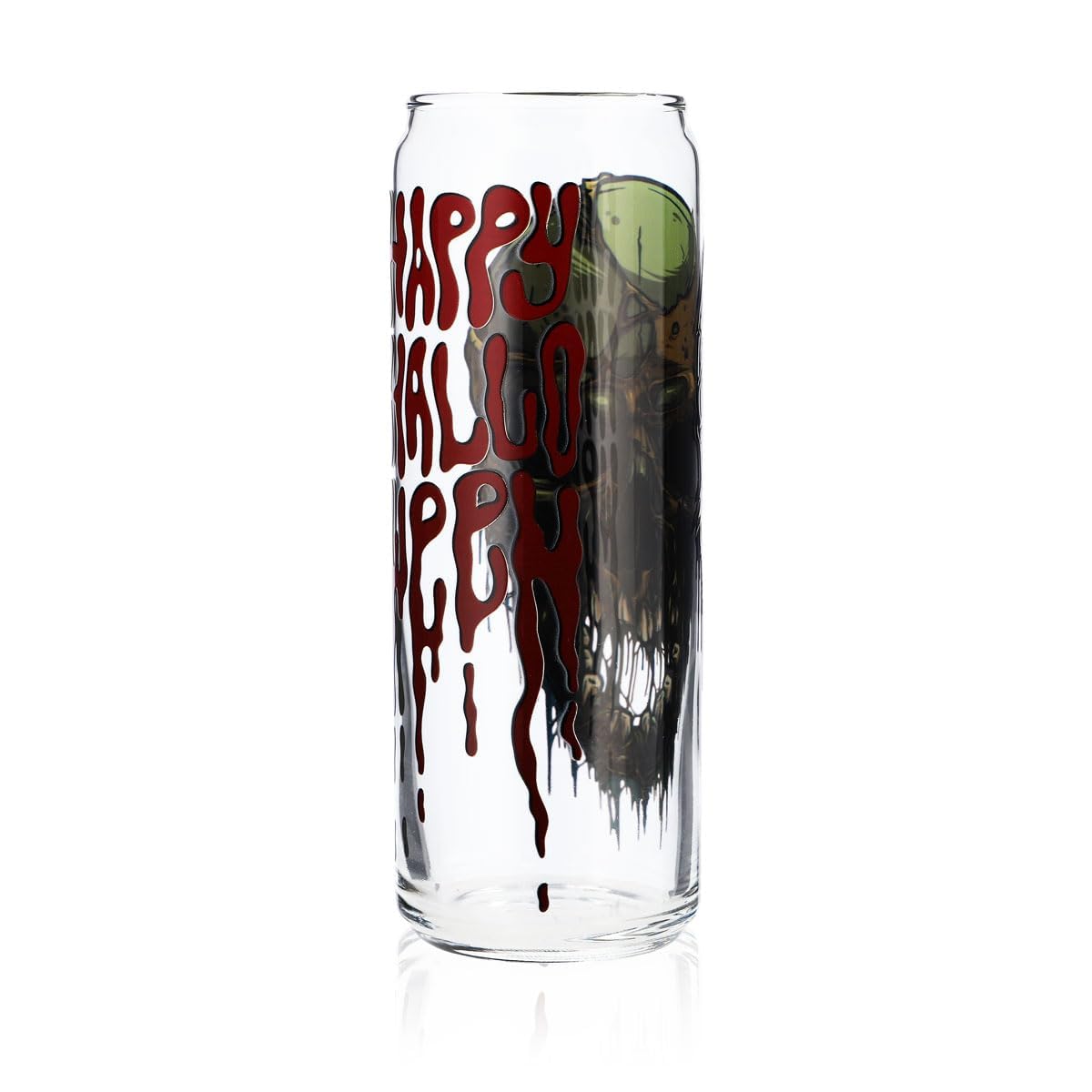 6x Sipply Drinking Glass with Halloween Skull Motif XL as UV Print Can Glass 370ml – View 4
