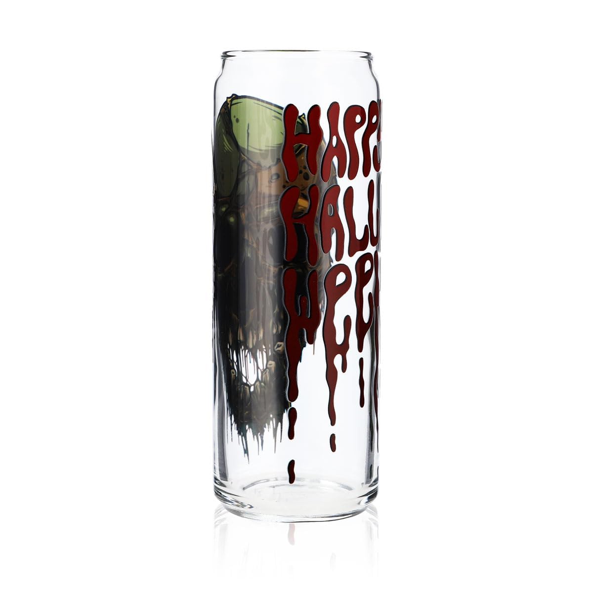 6x Sipply Drinking Glass with Halloween Skull Motif XL as UV Print Can Glass 370ml – View 6