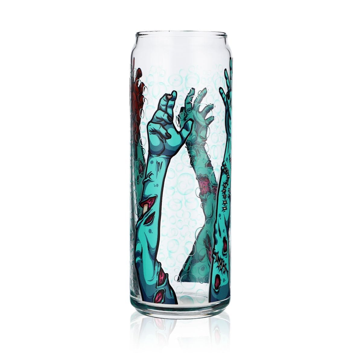 6x Sipply Drinking Glass with Halloween Design Zombie Arms as UV-Print Can Glass 370ml – View 3