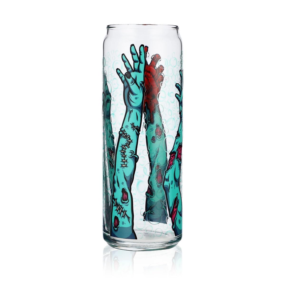 6x Sipply Drinking Glass with Halloween Design Zombie Arms as UV-Print Can Glass 370ml – View 4