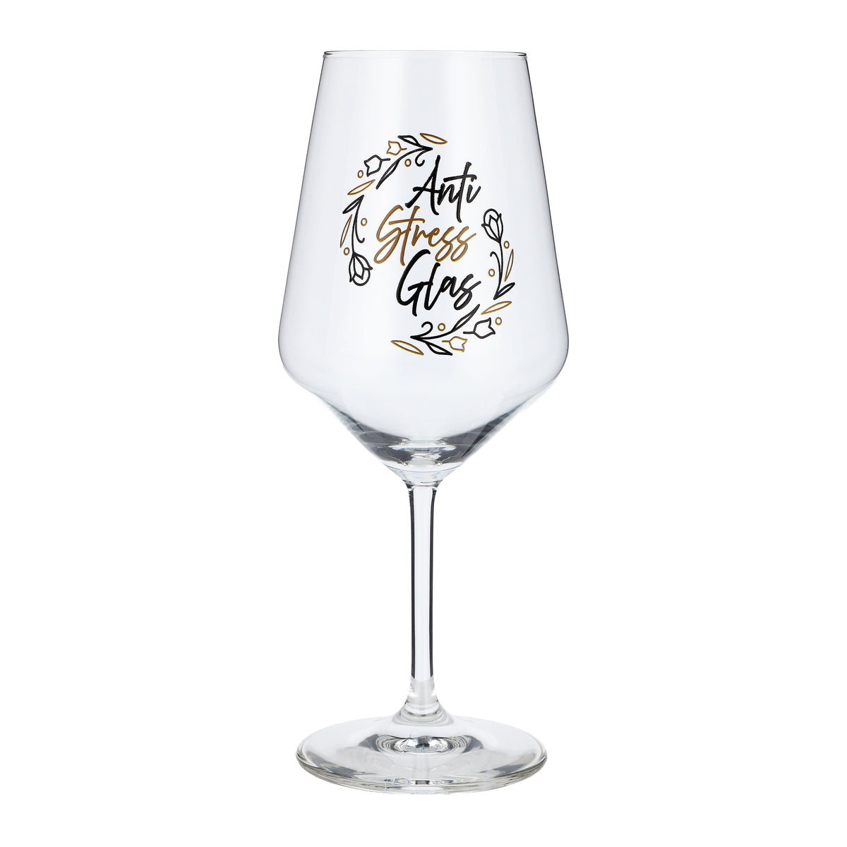 Sipply Wine Glass with "Anti-Stress" Saying, 0.5 L – View 2