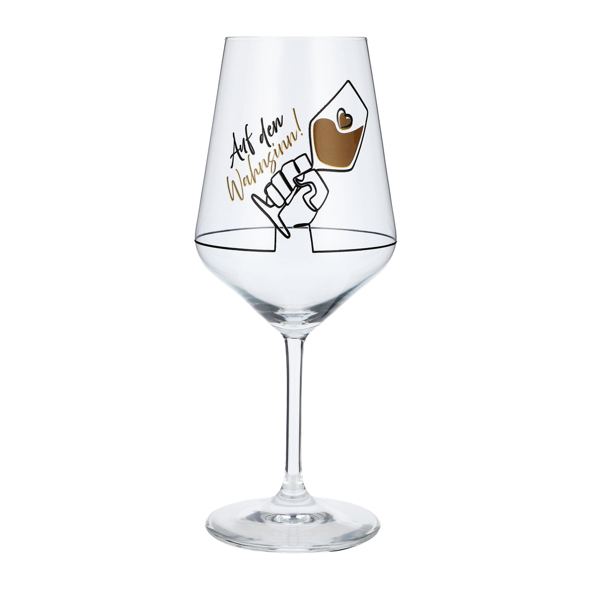 Sipply Wine Glass with the Saying "To Madness!" 0.5 L – View 2