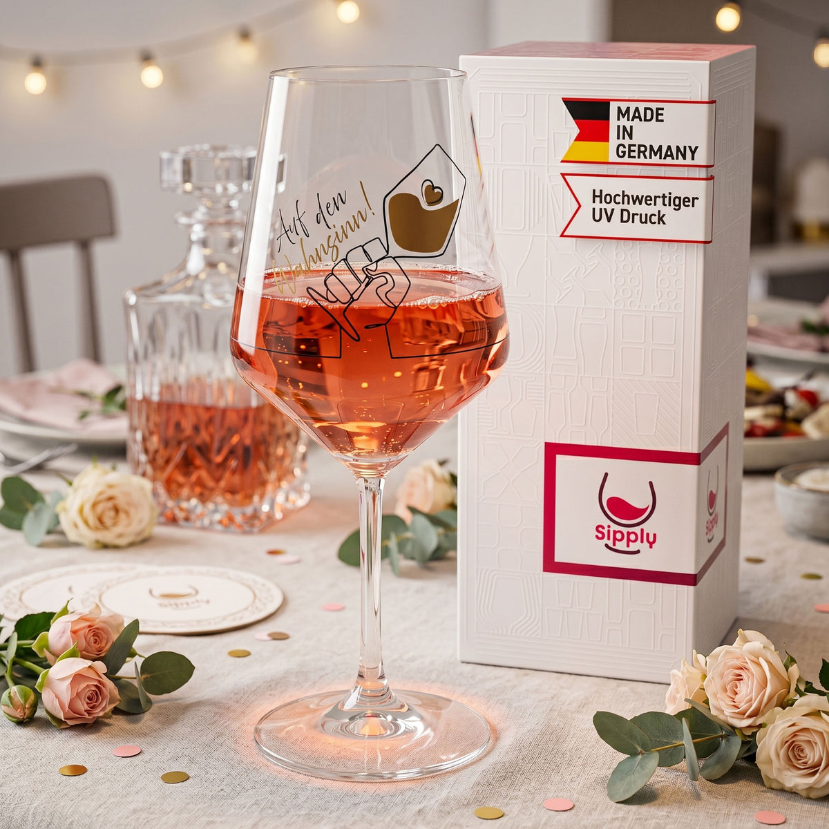 Sipply Wine Glass with the Saying "To Madness!" 0.5 L – View 3