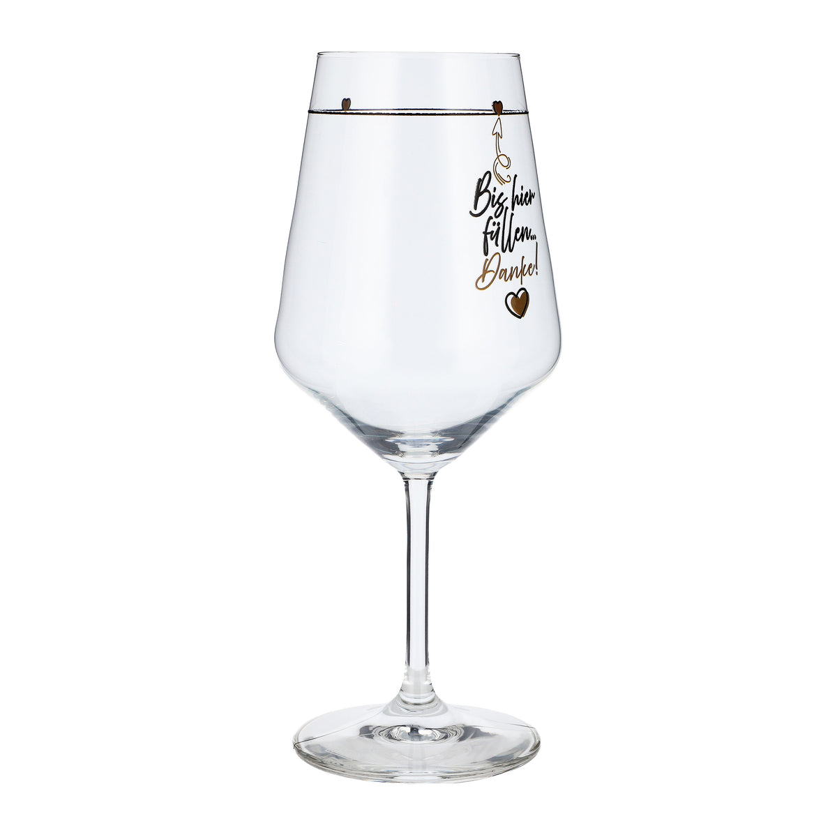 Sipply Wine Glass with Saying: "Fill to here... Thanks!" 0.5 L – View 6