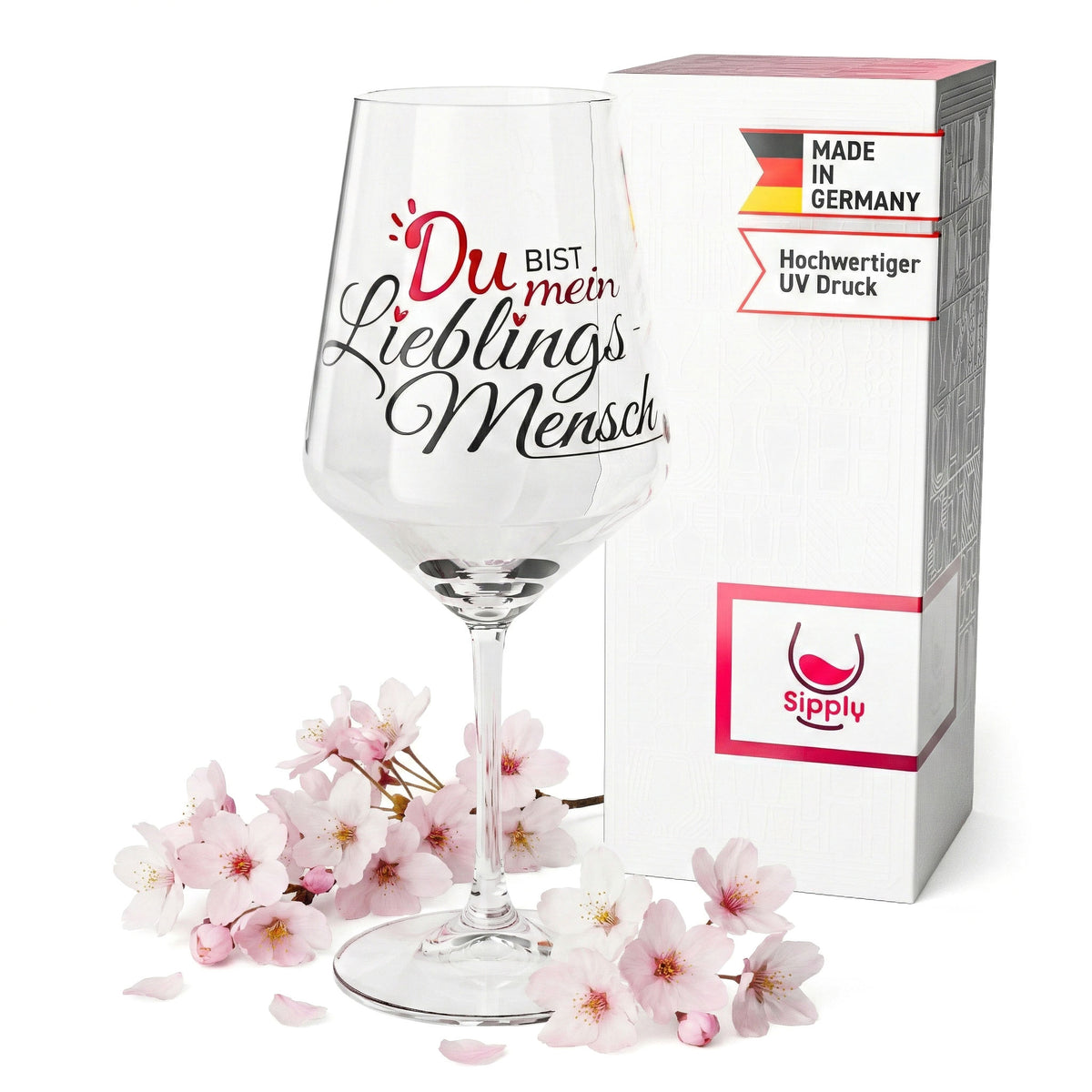 Sipply wine glass with slogan "You are my favorite person" 0.5 l