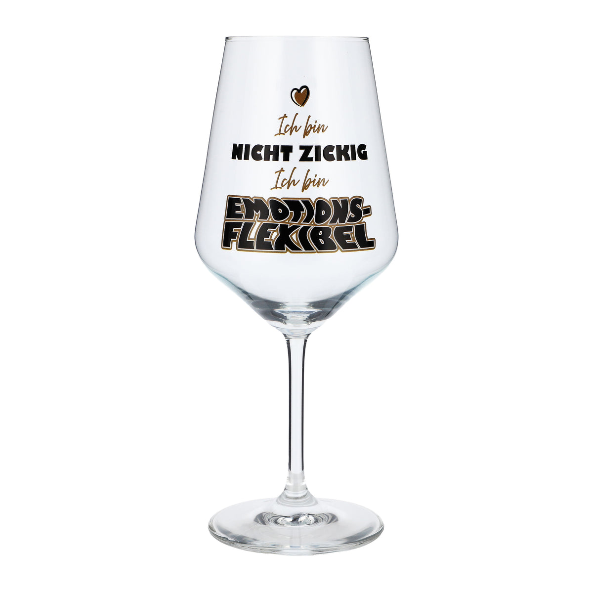 Sipply Wine Glass with "Emotionsflexibel" Saying, 0.5 L – View 2