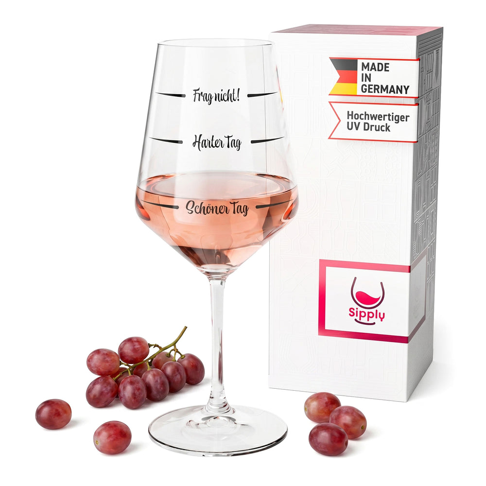 Sipply Wine Glass with Saying "Don't Ask" – "Tough Day, Beautiful Day" V2, 0.5 L