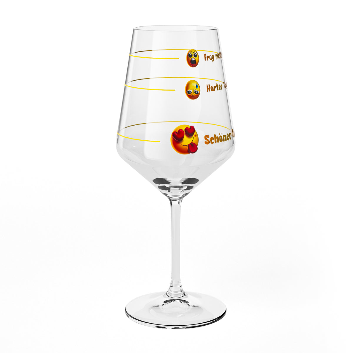 Sipply Wine Glass with Saying "Don't Ask" – "Tough Day, Beautiful Day" with Emoji – 0.5 L – View 6