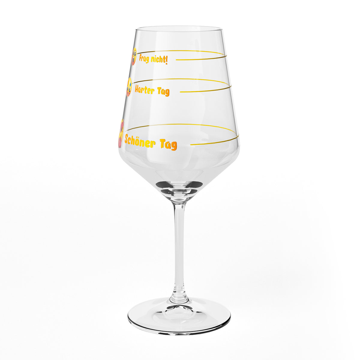Sipply Wine Glass with Saying "Don't Ask" – "Tough Day, Beautiful Day" with Emoji – 0.5 L – View 7
