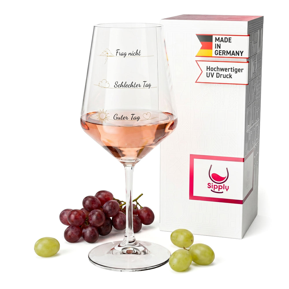 Sipply Wine Glass with Saying "Don't Ask" – Bad Day, Good Day – 0.5 L
