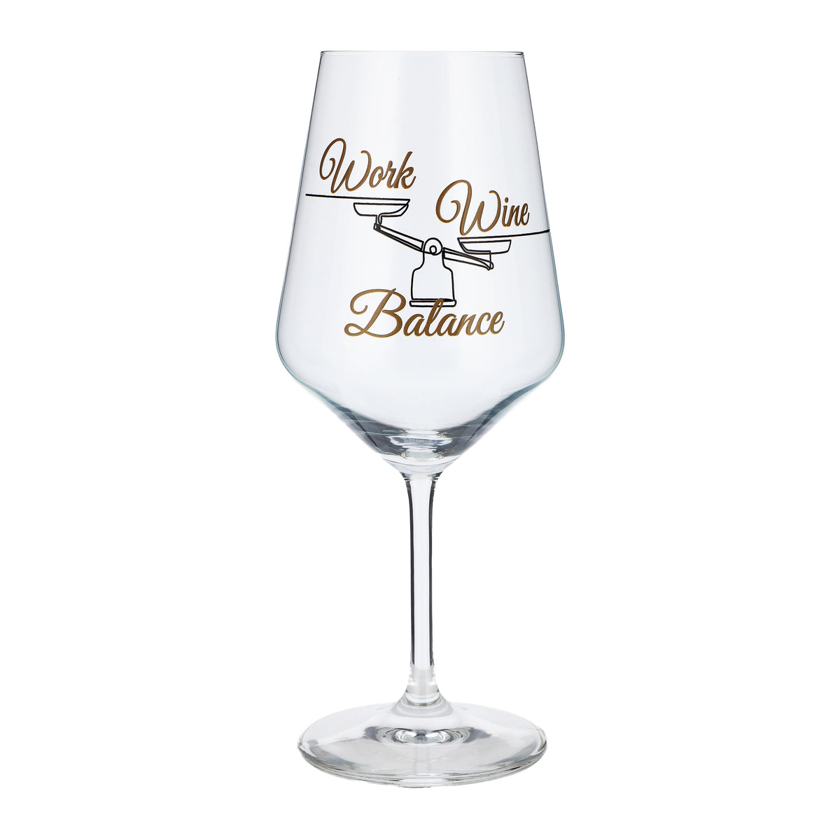 Sipply Wine Glass with "Work Wine Balance" Saying, 0.5 L – View 2