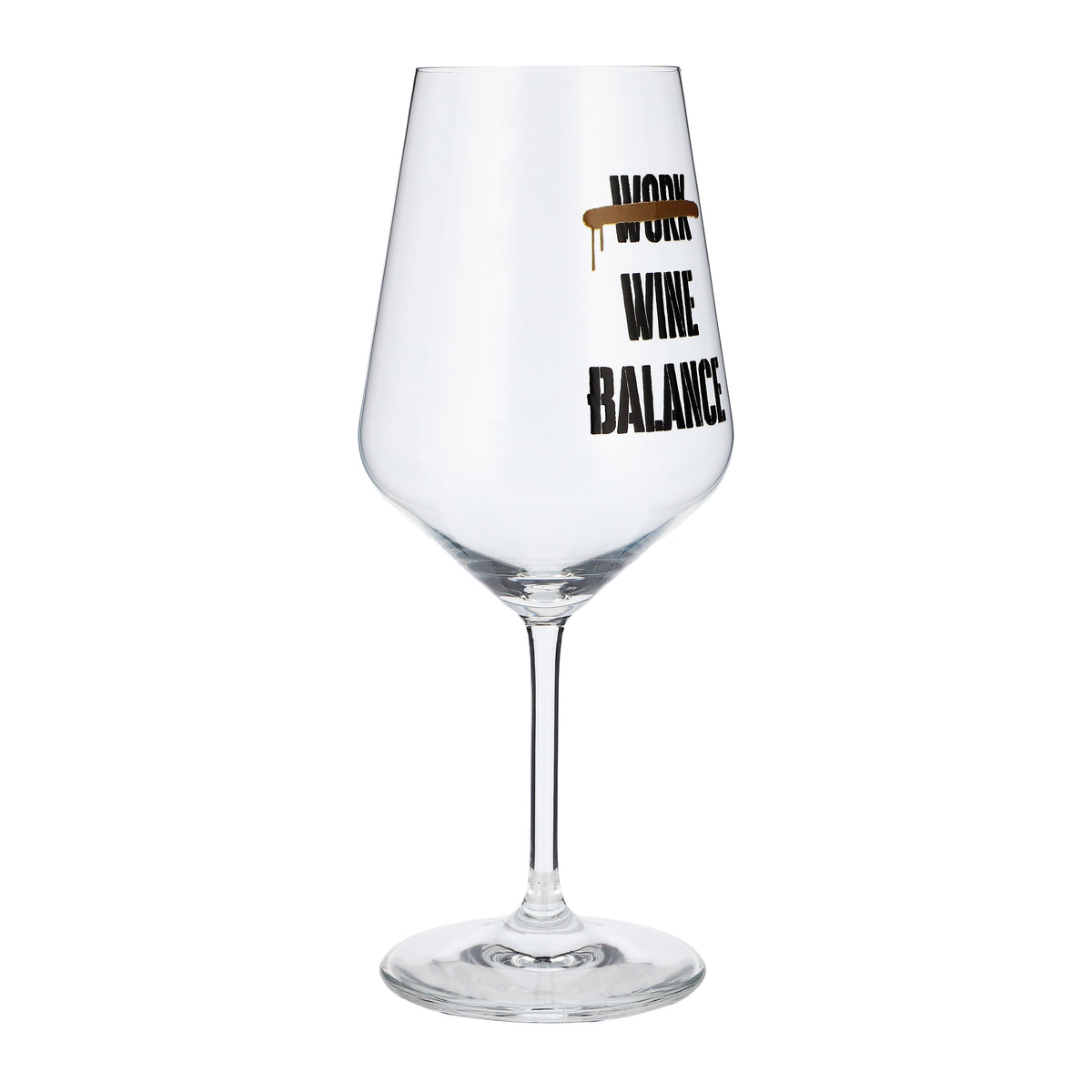 Sipply Wine Glass with "Work Wine Balance" Saying, 0.5 L – View 6